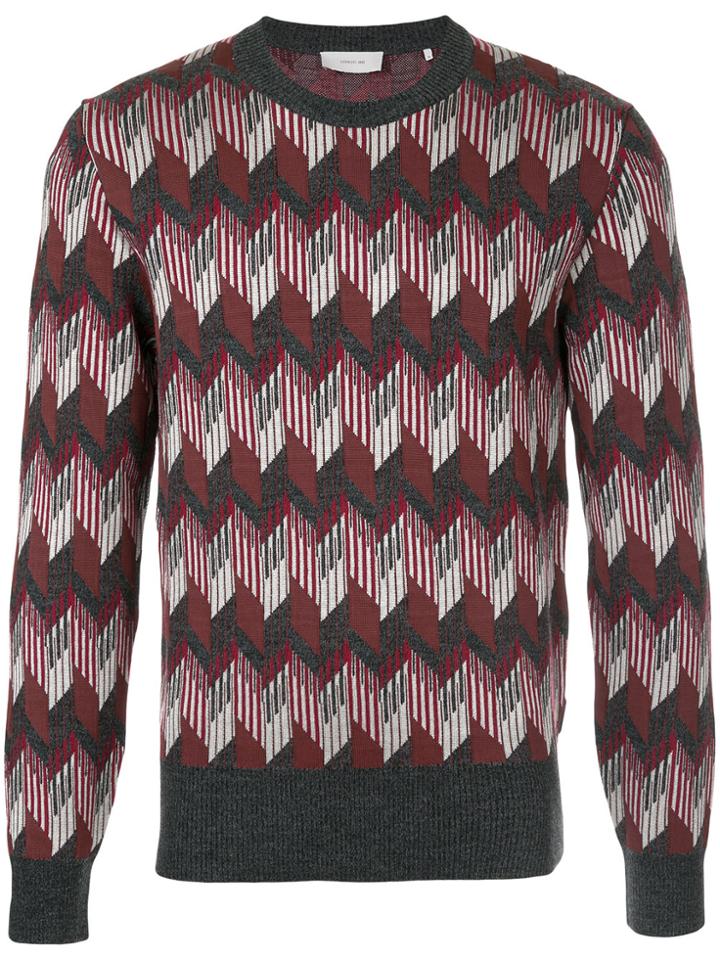 Cerruti 1881 Geometric Print Jumper - Red