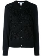 Comme Des Garçons Comme Des Garçons - Round Neck Cardigan - Women - Cotton/polyester/wool - L, Black, Cotton/polyester/wool