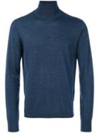 Emporio Armani - Roll-neck Jumper - Men - Wool - Xxl, Blue, Wool