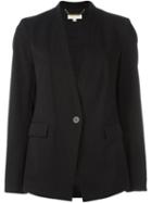 Michael Michael Kors Single Button Blazer, Women's, Size: 6, Black, Cotton/viscose/spandex/elastane