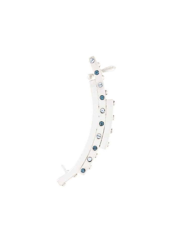 Charlotte Valkeniers Script Tear Climber Earring - Metallic