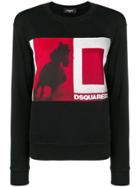 Dsquared2 Horse Print Sweatshirt - Black