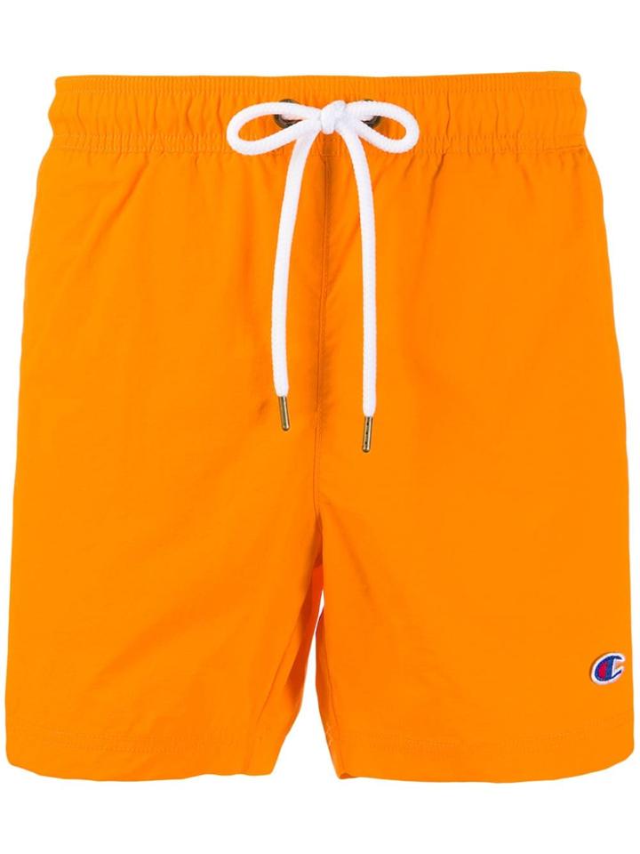 Champion Logo Stripe Swimshorts - Orange