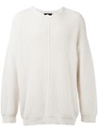 Unused - Frayed Neck Ribbed Sweater - Men - Cotton/cashmere - 4, Nude/neutrals, Cotton/cashmere