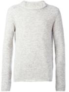 Transit Raw Edge Jumper, Men's, Size: Small, Grey, Wool/alpaca/virgin Wool/polyimide