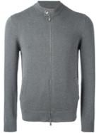 Brunello Cucinelli Zip Up Cardigan, Men's, Size: 52, Grey, Cotton