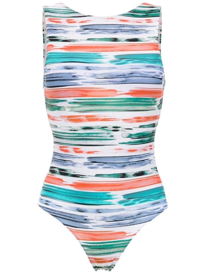 Track & Field Printed Canoa Swimsuit - Multicolour