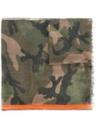 Garavani Camouflage Scarf - Men - Silk/modal/cashmere - One Size, Green, Silk/modal/cashmere, Valentino