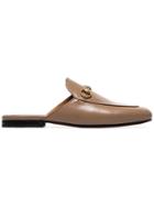 Gucci Neutral Princetown Leather Loafers - Neutrals