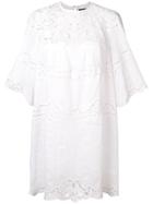 Isabel Marant Embroidered Flared Mini Dress - White