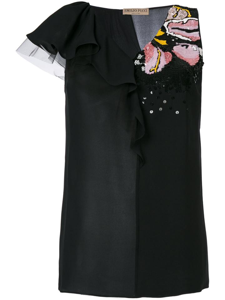 Emilio Pucci Embroidered Top - Black