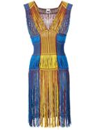 Missoni Vintage Fringed Crochet Knit Dresss - Yellow