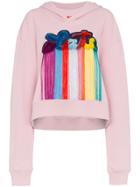 Mira Mikati Late Slogan Hooded Sweatshirt - Pink & Purple