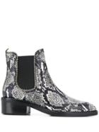 Coach Bowery Bootie Snakeskin Boot - White