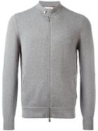 Brunello Cucinelli Zipped Jacket, Men's, Size: 50, Grey, Cotton