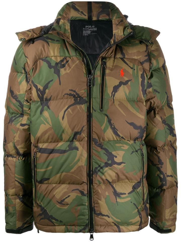 Ralph Lauren Camouflage Print Padded Jacket - Green