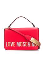 Love Moschino Laminated Logo Shoulder Bag - Red