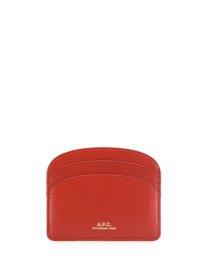 A.p.c. Half Moon Card Holder - Red
