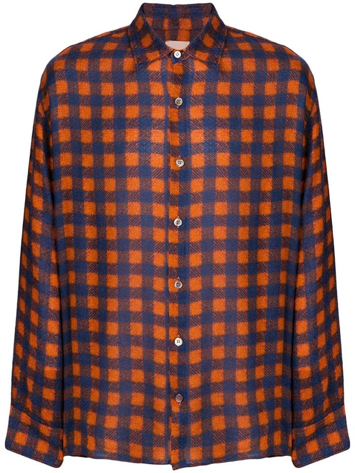 Federico Curradi Check Shirt - Orange