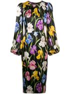 Dolce & Gabbana Floral Fitted Dress - Black