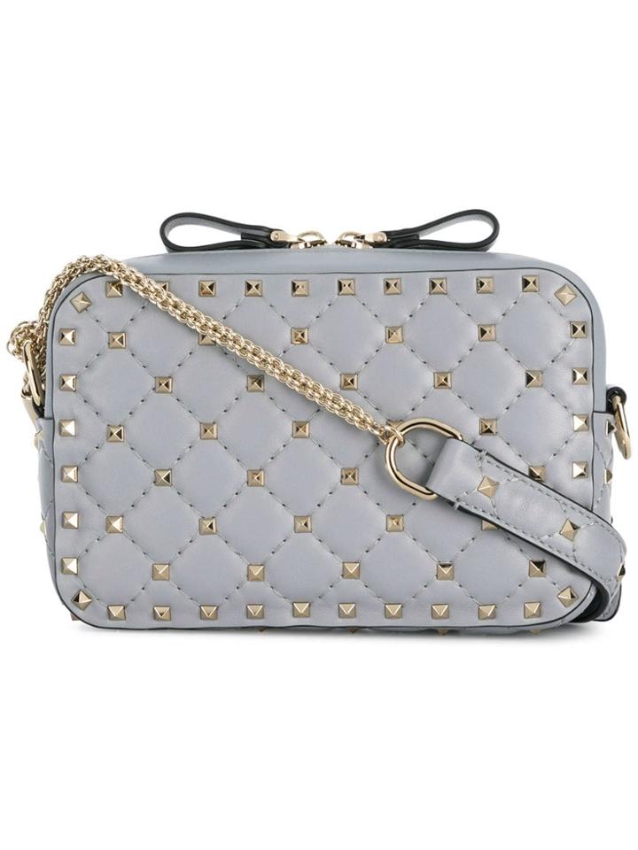 Valentino Rockstud Spike Crossbody Bag - Grey