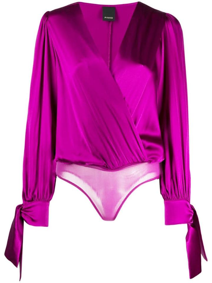 Pinko Diva Wrap Bodysuit - Purple
