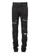Saint Laurent Ripped Jeans, Men's, Size: 33, Black, Cotton/spandex/elastane