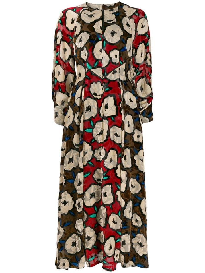 Talbot Runhof Printed Midi Dress - Neutrals