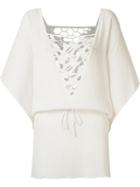 Brigitte Lace Panel Beach Dress, Women's, Size: G, White, Cotton