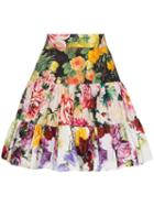 Dolce & Gabbana Floral Mini Skirt - Green