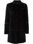 Helmut Lang Vintage Velvet Coat, Women's, Size: 40, Black