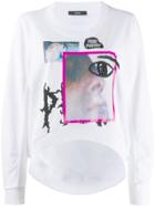 Diesel Graphic Print Cropped Sweatshirt - White