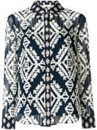 Tory Burch Aztec Print Shirt - Blue