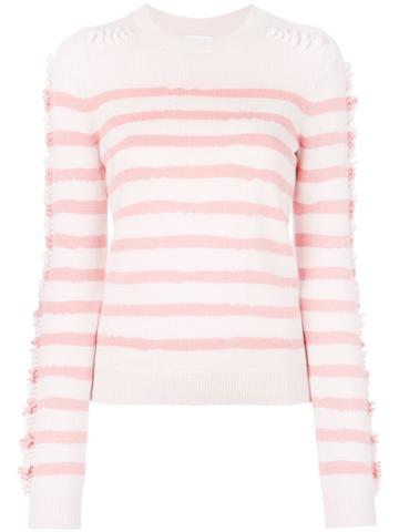 Barrie Fancy Coast Cashmere Round Neck Pullover - Pink & Purple