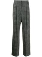 Fabiana Filippi Checked Wide-leg Trousers - Grey