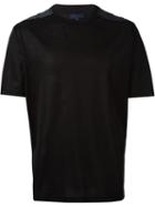 Lanvin Jacquard Shoulder T-shirt, Men's, Size: S, Black, Cotton