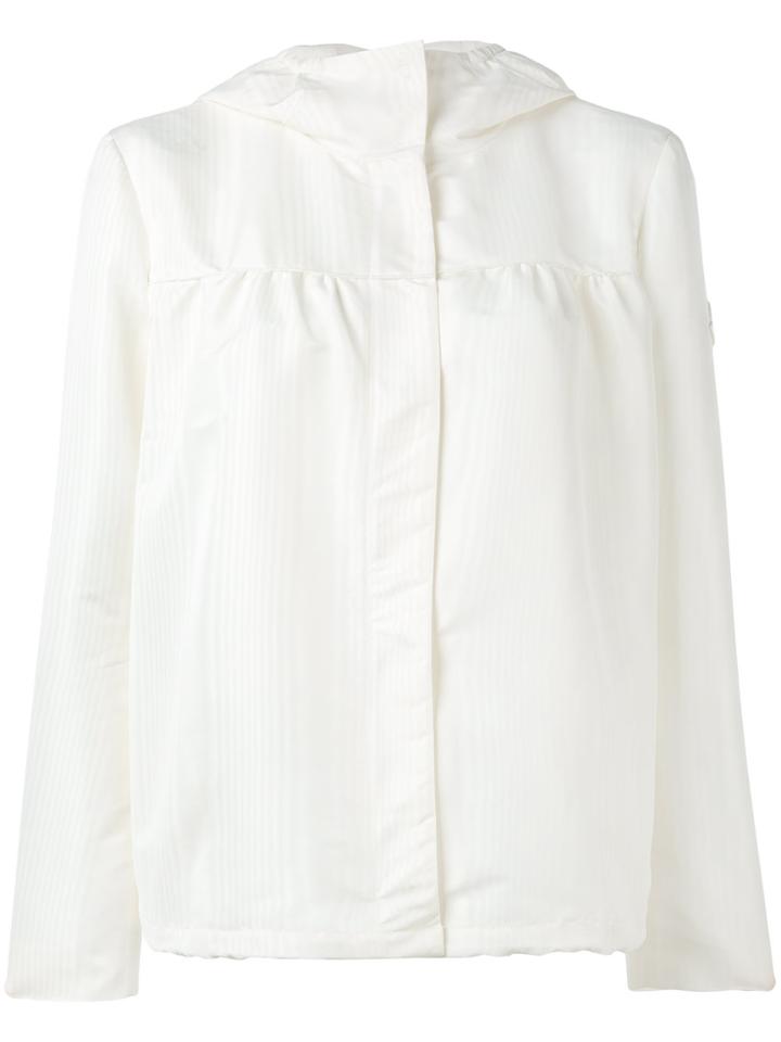 Moncler Gamme Rouge Concealed Fastening Hooded Jacket - White
