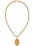 Chanel Pre-owned Cc Logo Necklace - Metallic