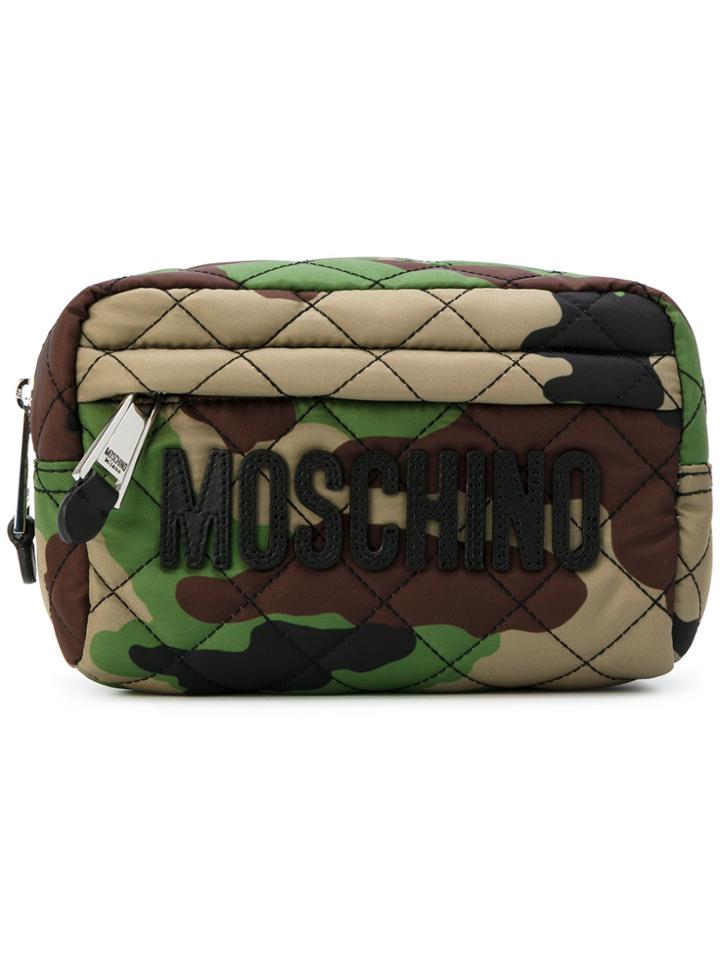 Moschino Camouflage Make-up Bag - Green