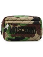 Moschino Camouflage Make-up Bag - Green