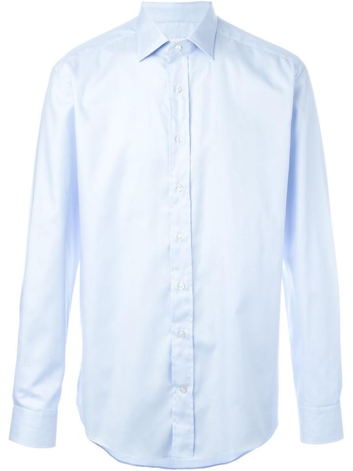 Etro Classic Button Down Shirt, Men's, Size: 41, Blue, Cotton
