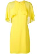 Karl Lagerfeld Cape Overlay Dress - Yellow