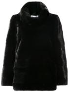 Oscar De La Renta Roll Neck Fur Top - Black