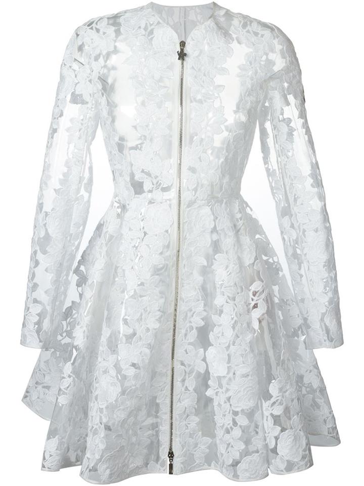 Moncler Gamme Rouge Lace Zipped Coat