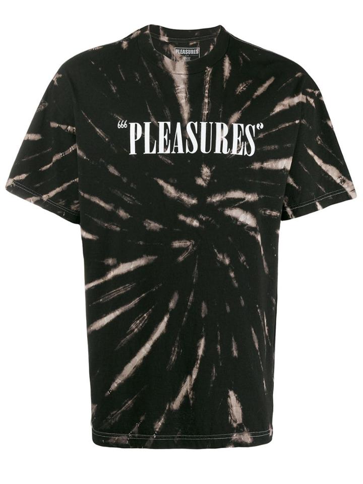 Pleasures Logo Print Tie Dye T-shirt - Black