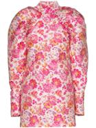Rotate Rose Print Mini Dress - Pink