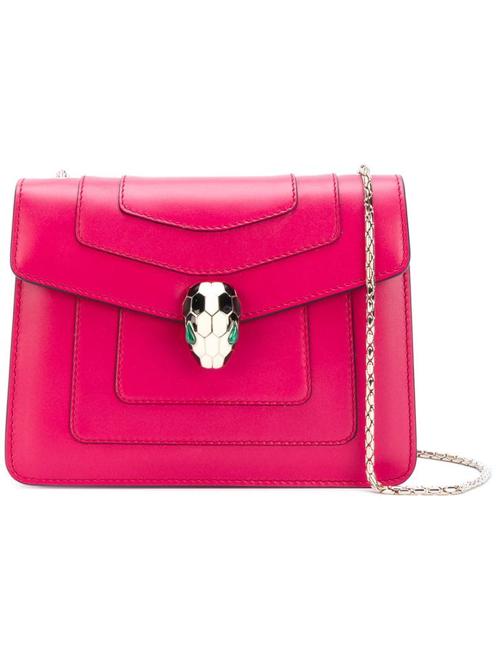 Bulgari - Serpenti Crossbody Bag - Women - Leather - One Size, Pink/purple, Leather