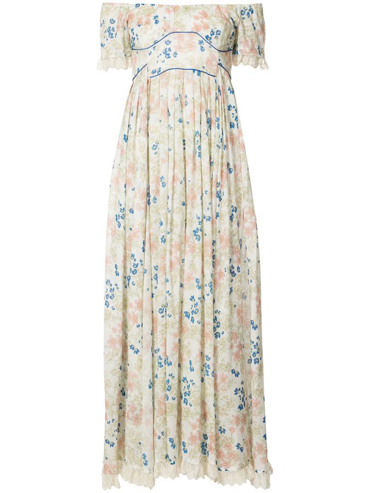 Gül Hürgel - Floral Shift Dress - Women - Cotton - S, White, Cotton