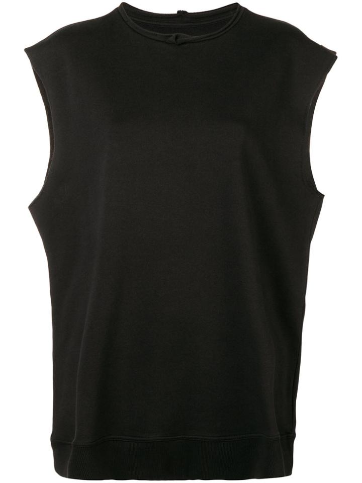 Mm6 Maison Margiela Oversize Sweatshirt-vest - Black