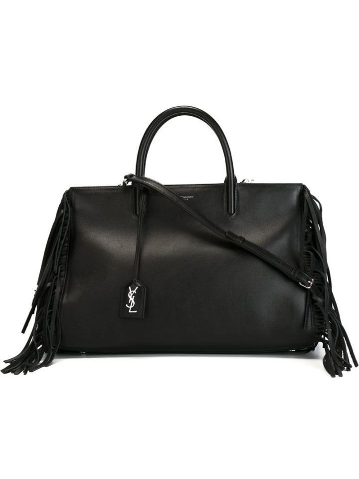 Saint Laurent Medium 'rive Gauche' Tote, Women's, Black, Leather